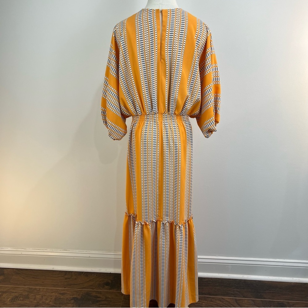 Taylor Yellow and White Puff Sleeve Sundress - Picture 10 of 14
